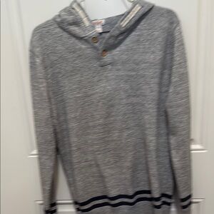 Cat & Jack Gray and Black Casual Knit Hoodie